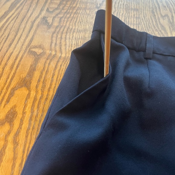 Pendleton Vintage Navy Wool Pants High Waisted Ankle Crop 10P - Picture 2 of 9